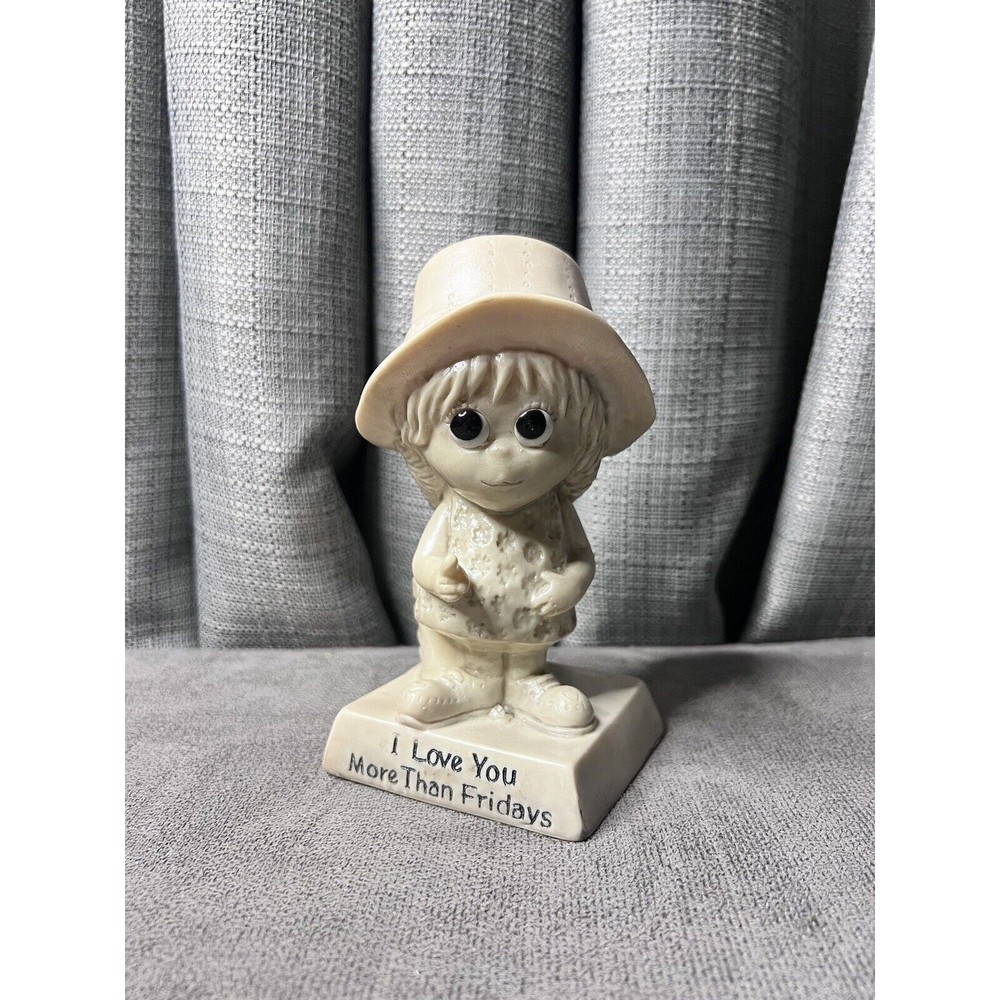 Russ Sillisculpt Figurine Desk Shelf I Love You More Than Fridays Googly Eyes 6”